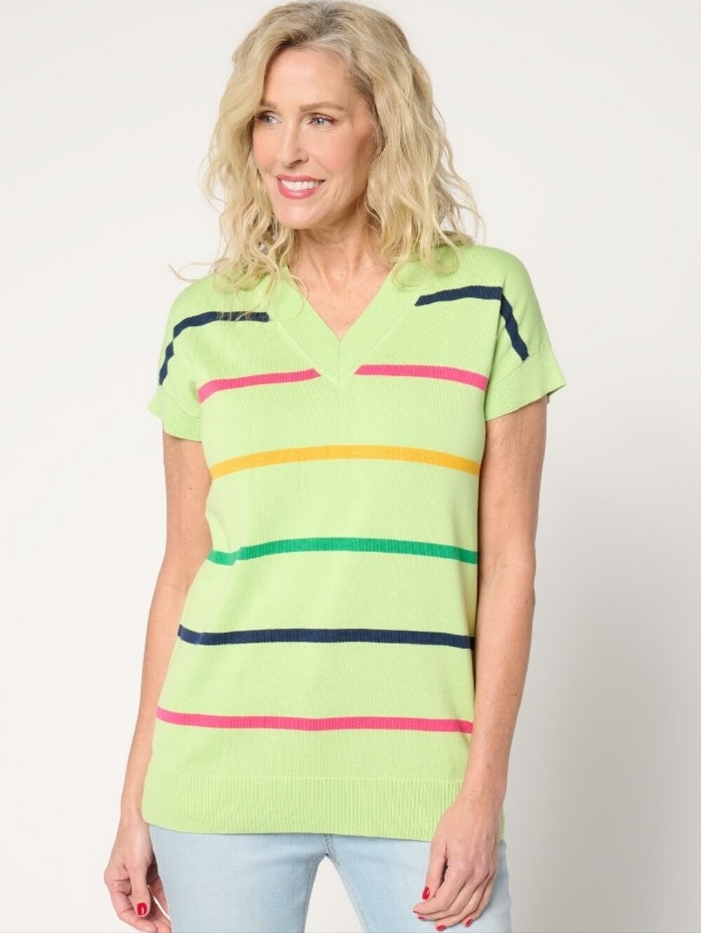 Belle By Kim Gravel Vneck Sweater